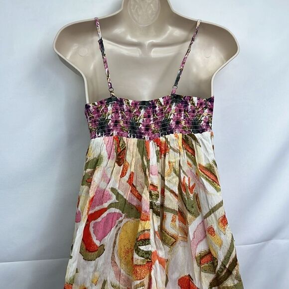 Free People floral spaghetti strap romper EUC size XS - Picture 8 of 12